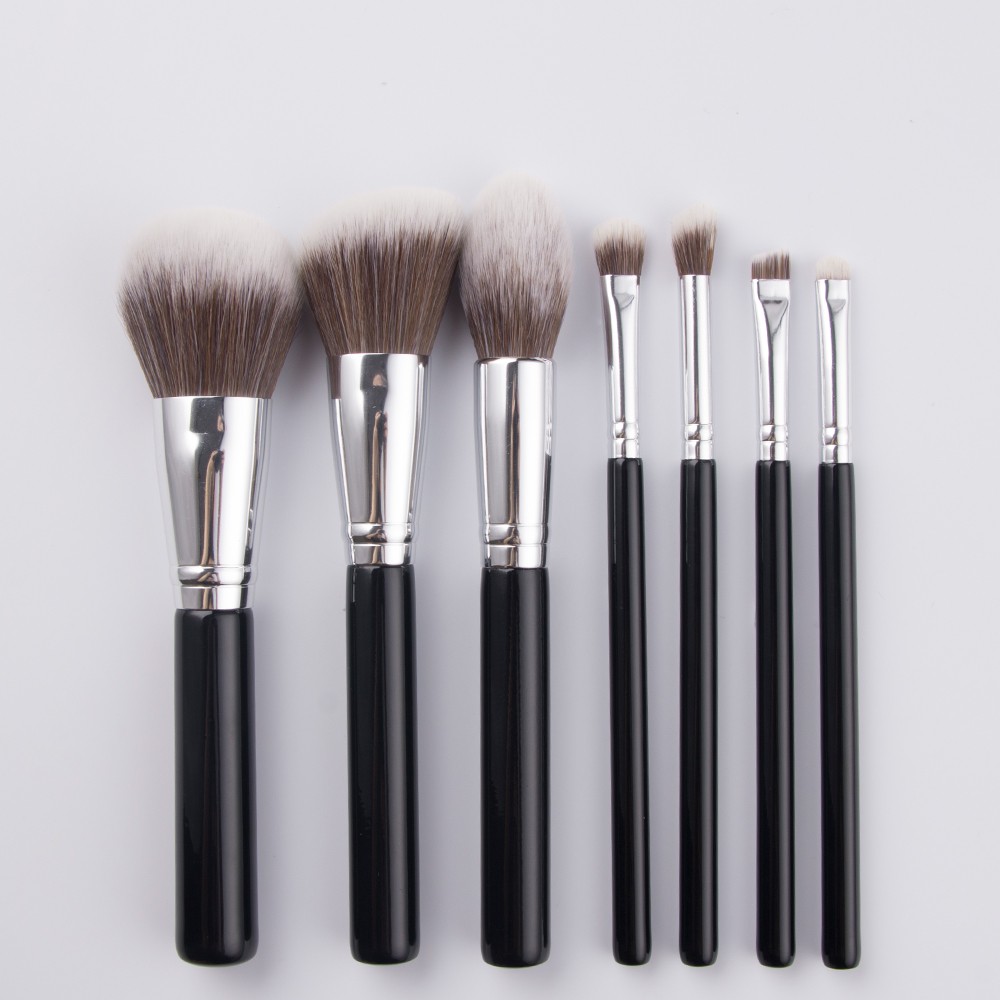 wholesale black handle makeup brush set