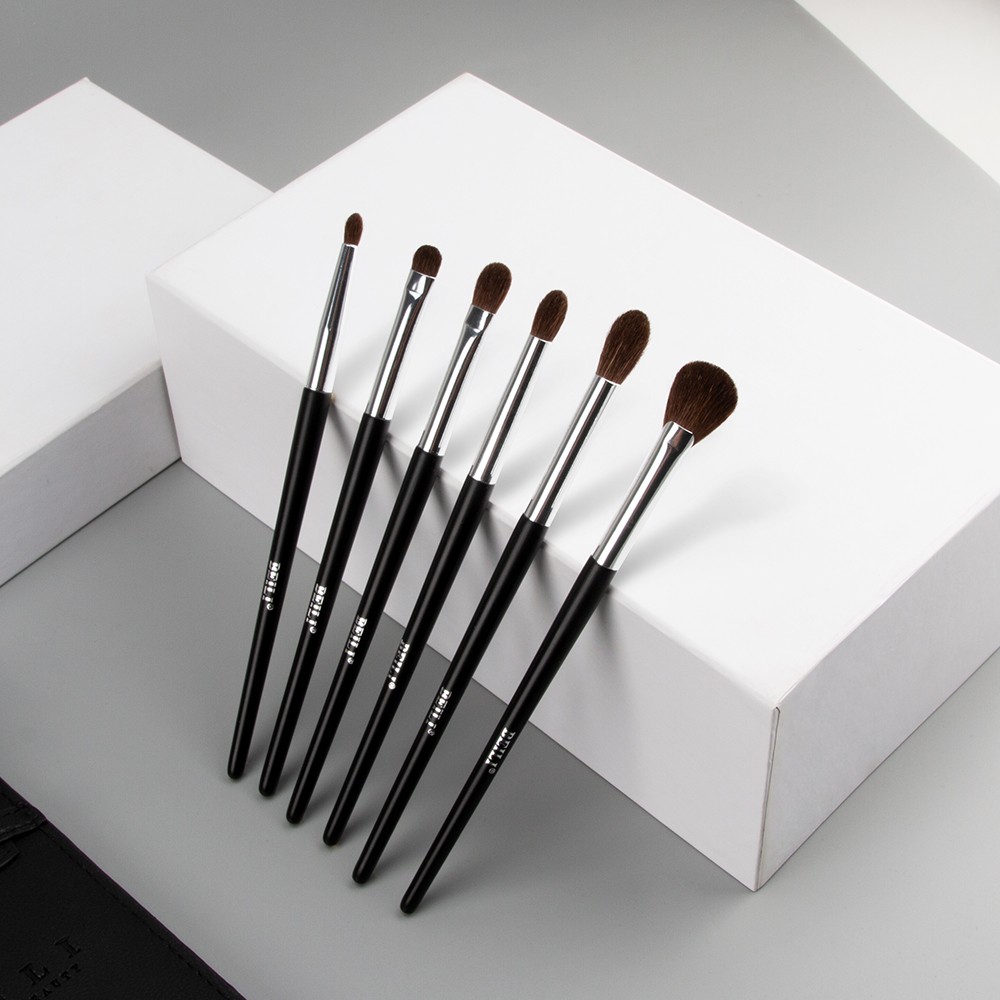 makeup brush set black