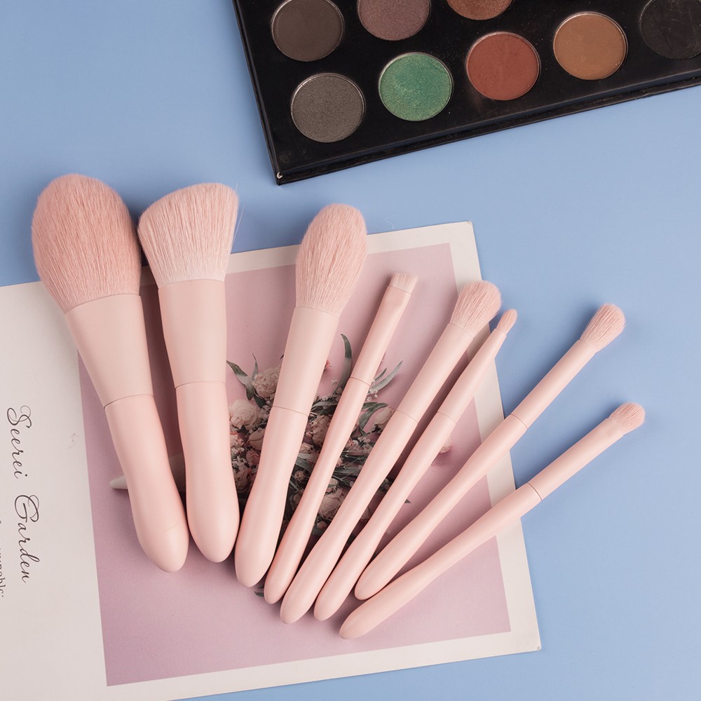 8 pc mini makeup brush set