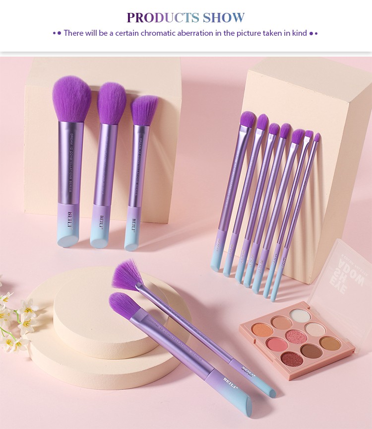 amazon 12pcs purple makeup cosmetic brush set