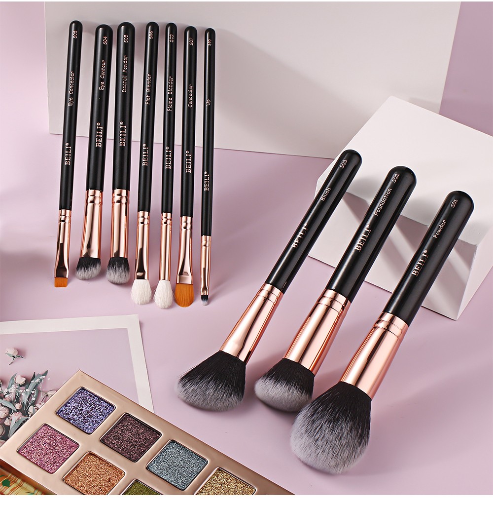 skin-friendly makeup brushes set for cosmetic