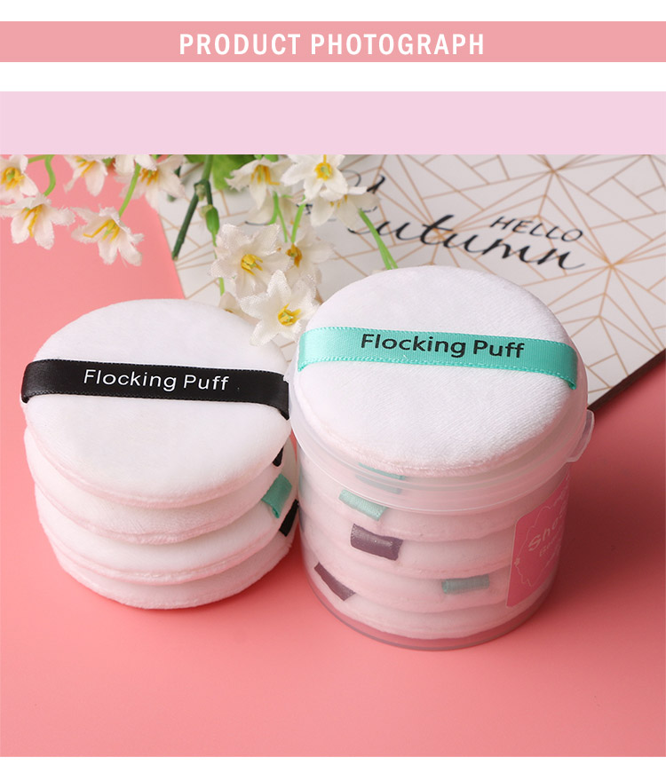 loose powdered blush with small puff