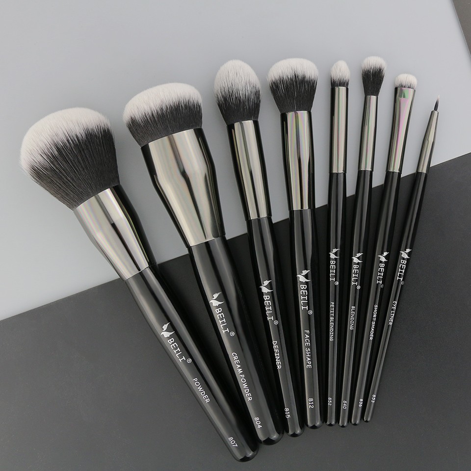 logo makeup brush set