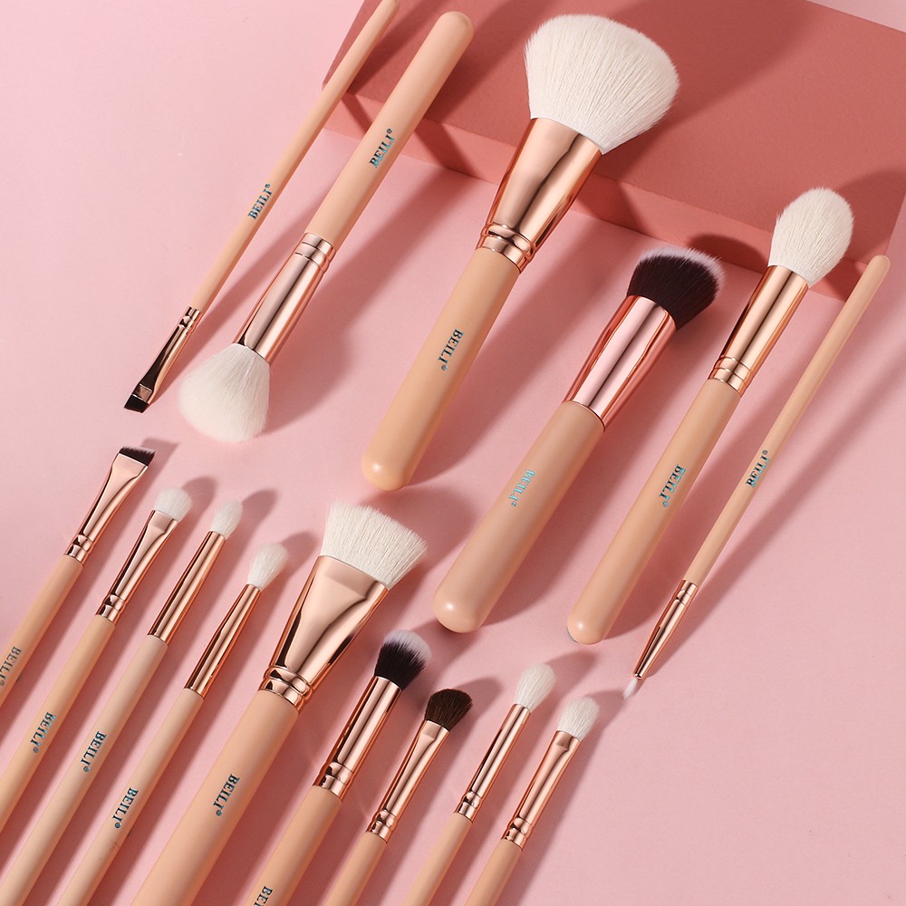 makeup brush set pink