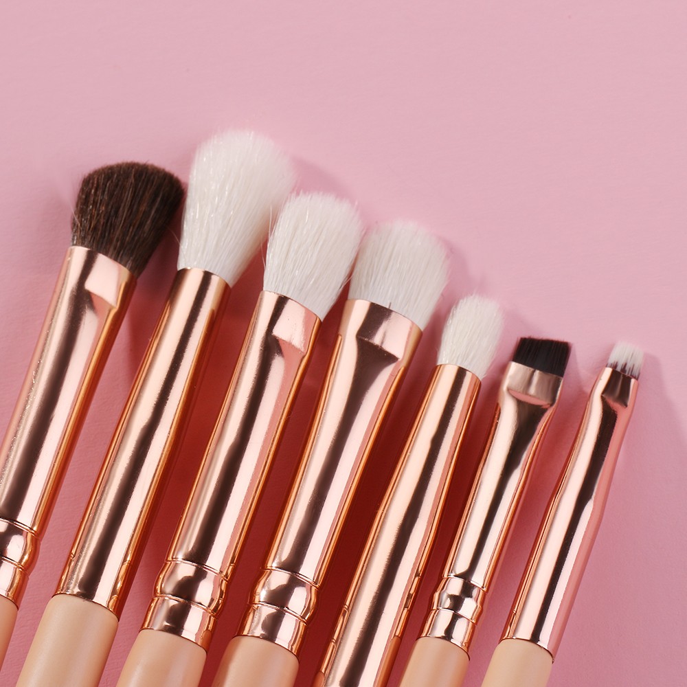 pink makeup brush set