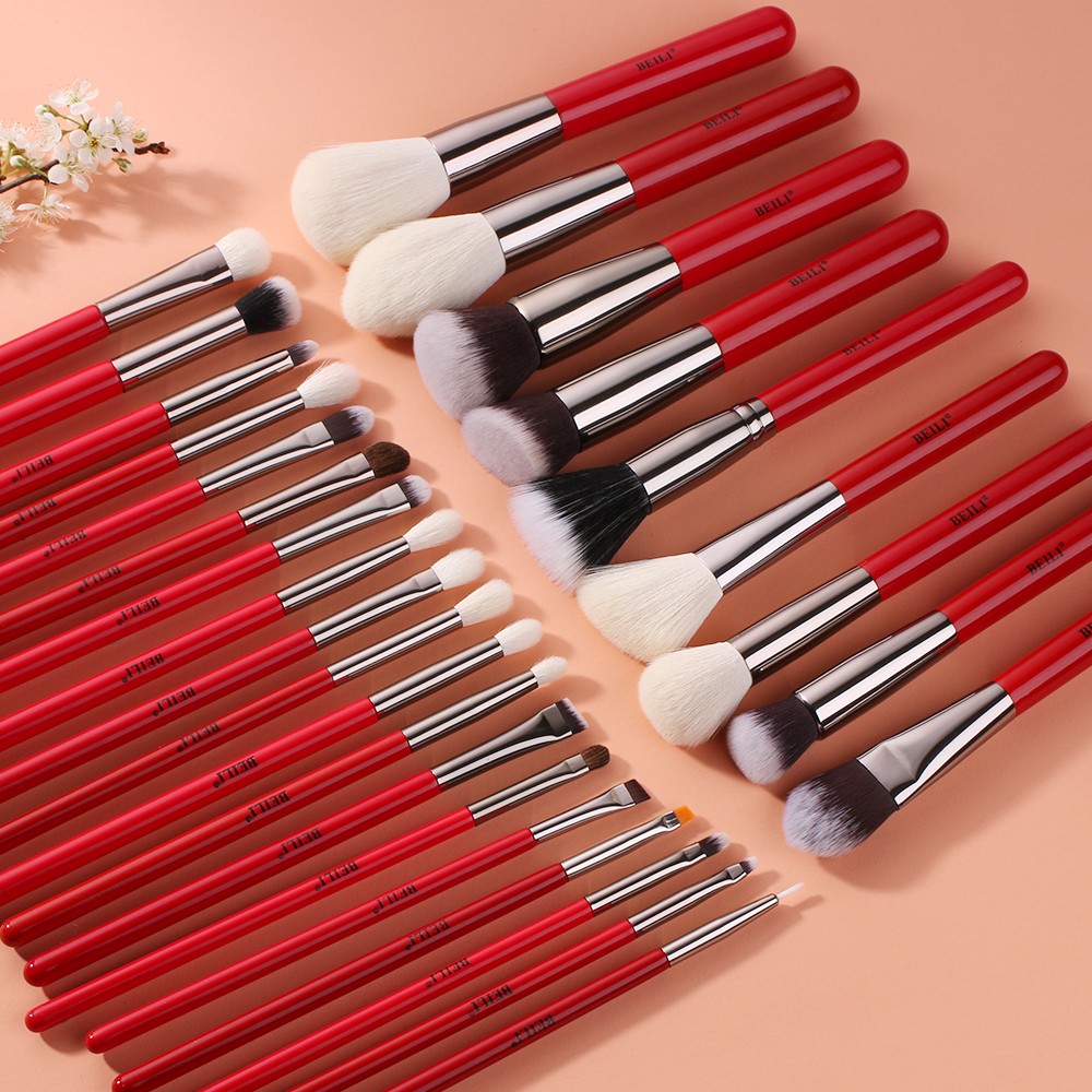 goat hair makeup brush set