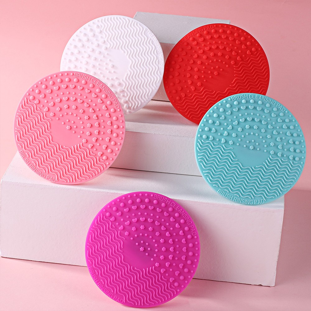 makeup brush cleaning mat silicone pad