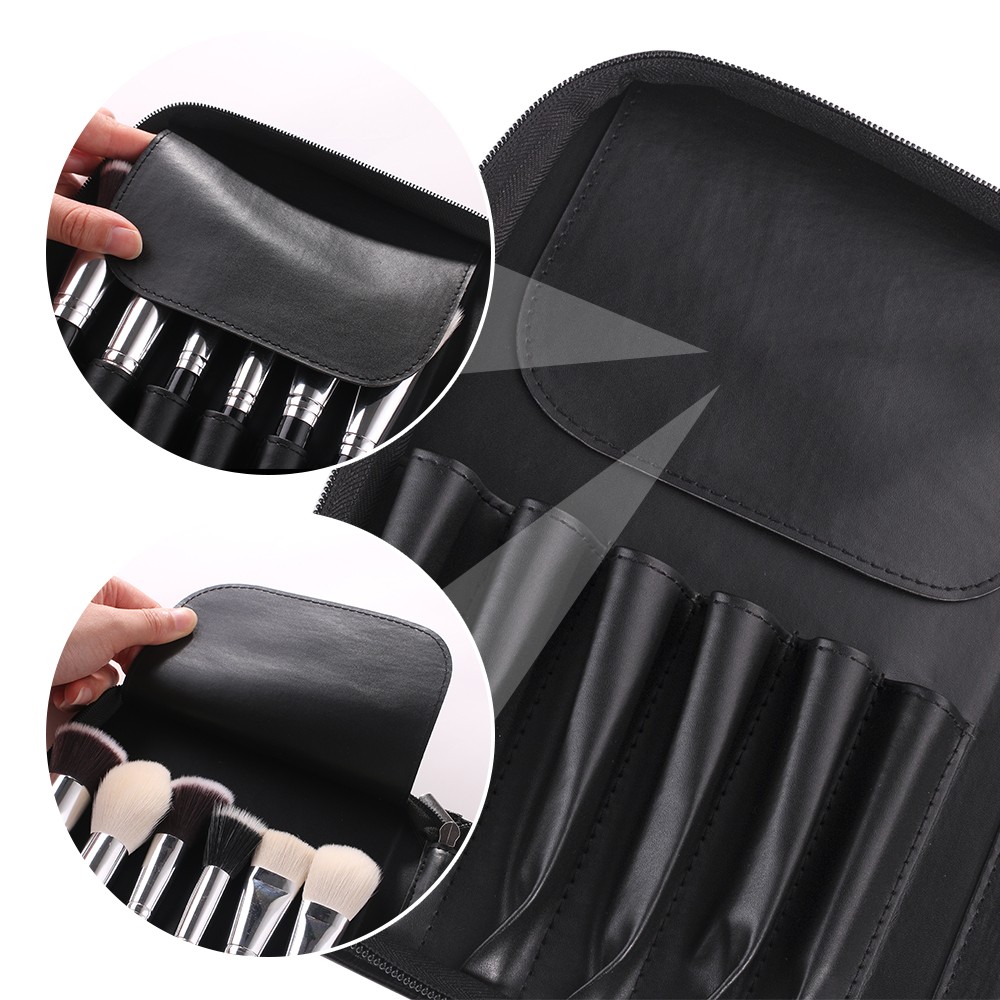 portable makeup brush organizer bag