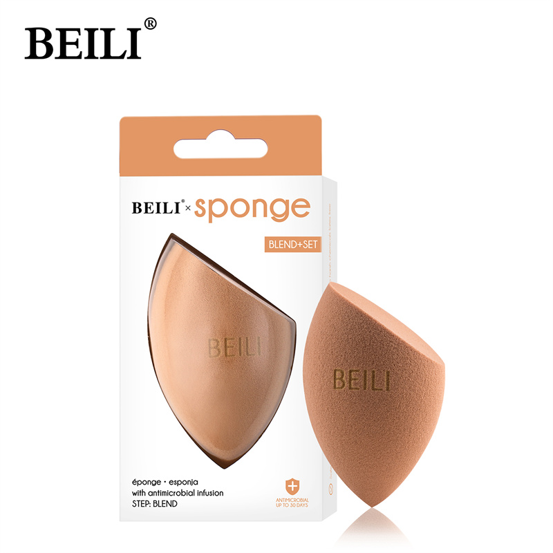 private label custom logo flocking makeup sponge