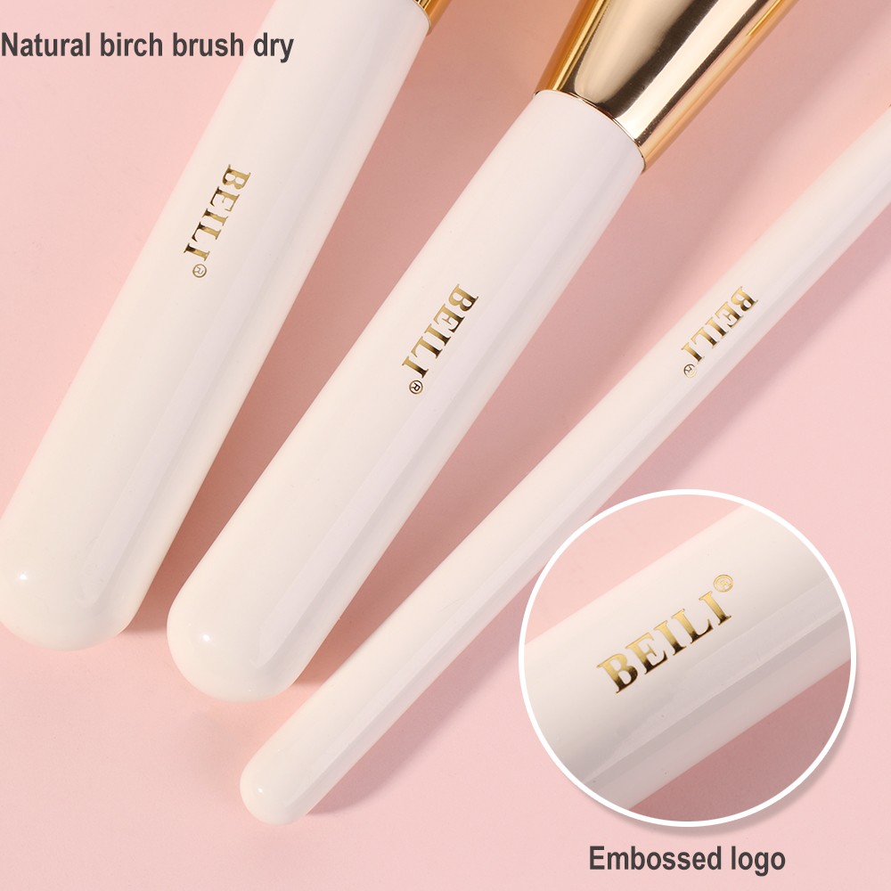 white luxury makeup brush set 