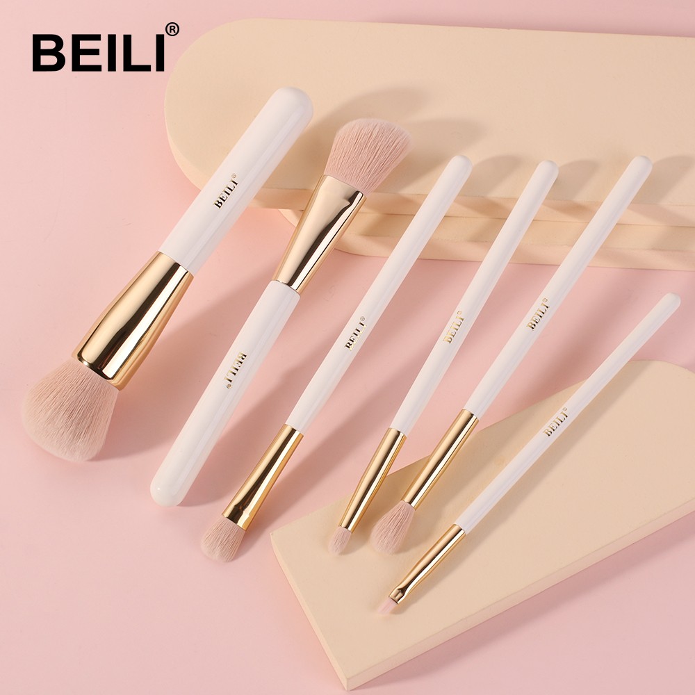 white luxury makeup brush set 