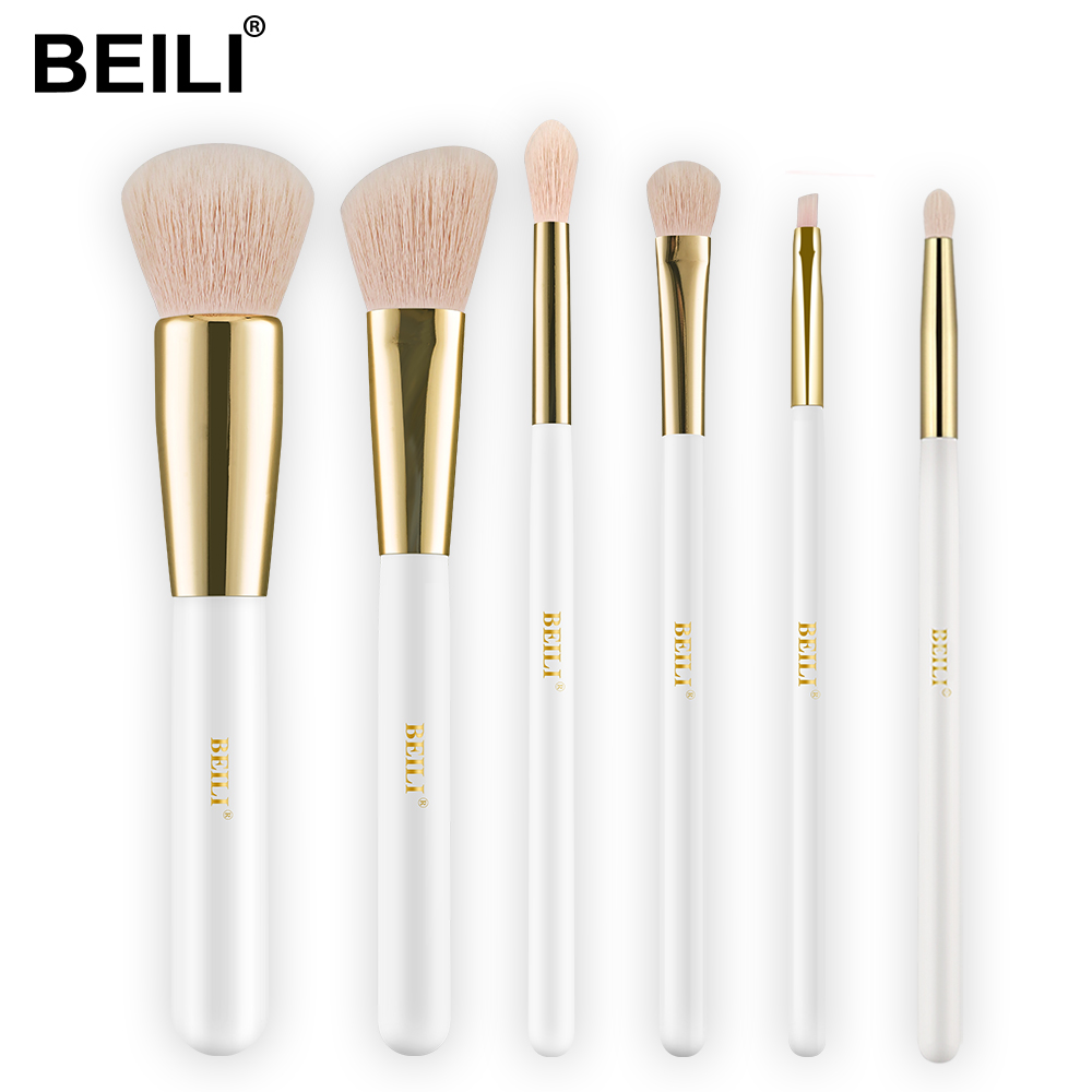 white luxury makeup brush set 