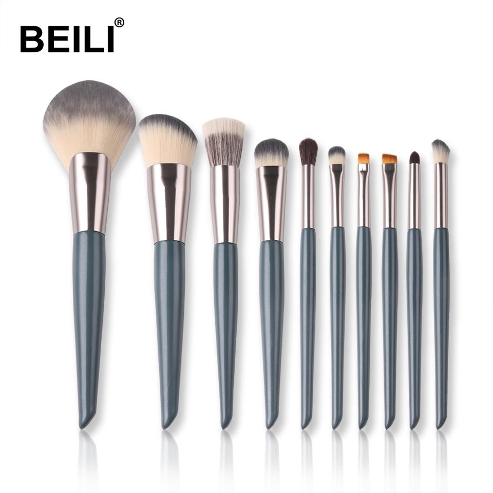 blue  make up brush set