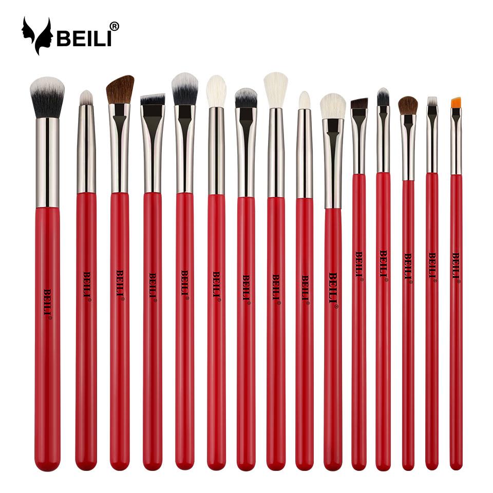 red eye makeup brush set