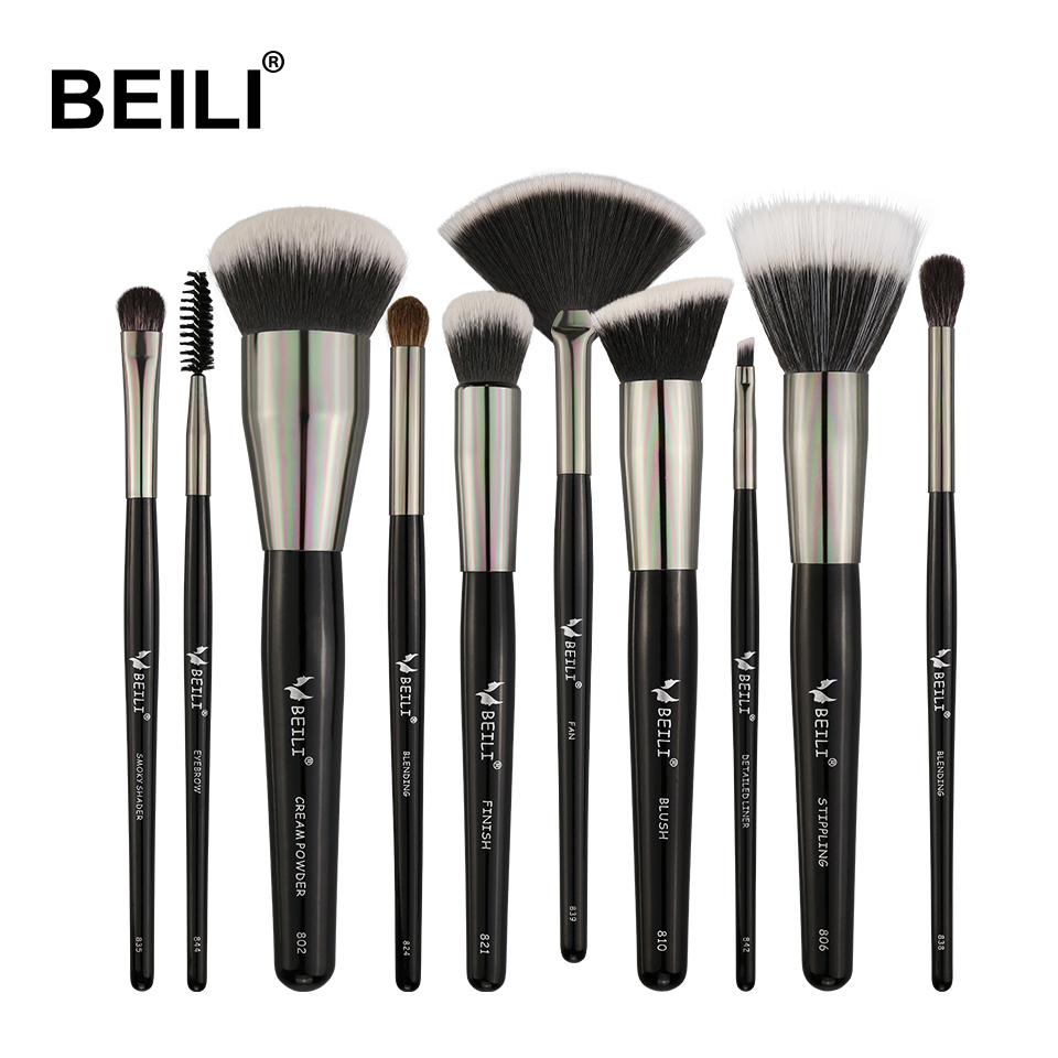 10pcs synthetic hair make up brush