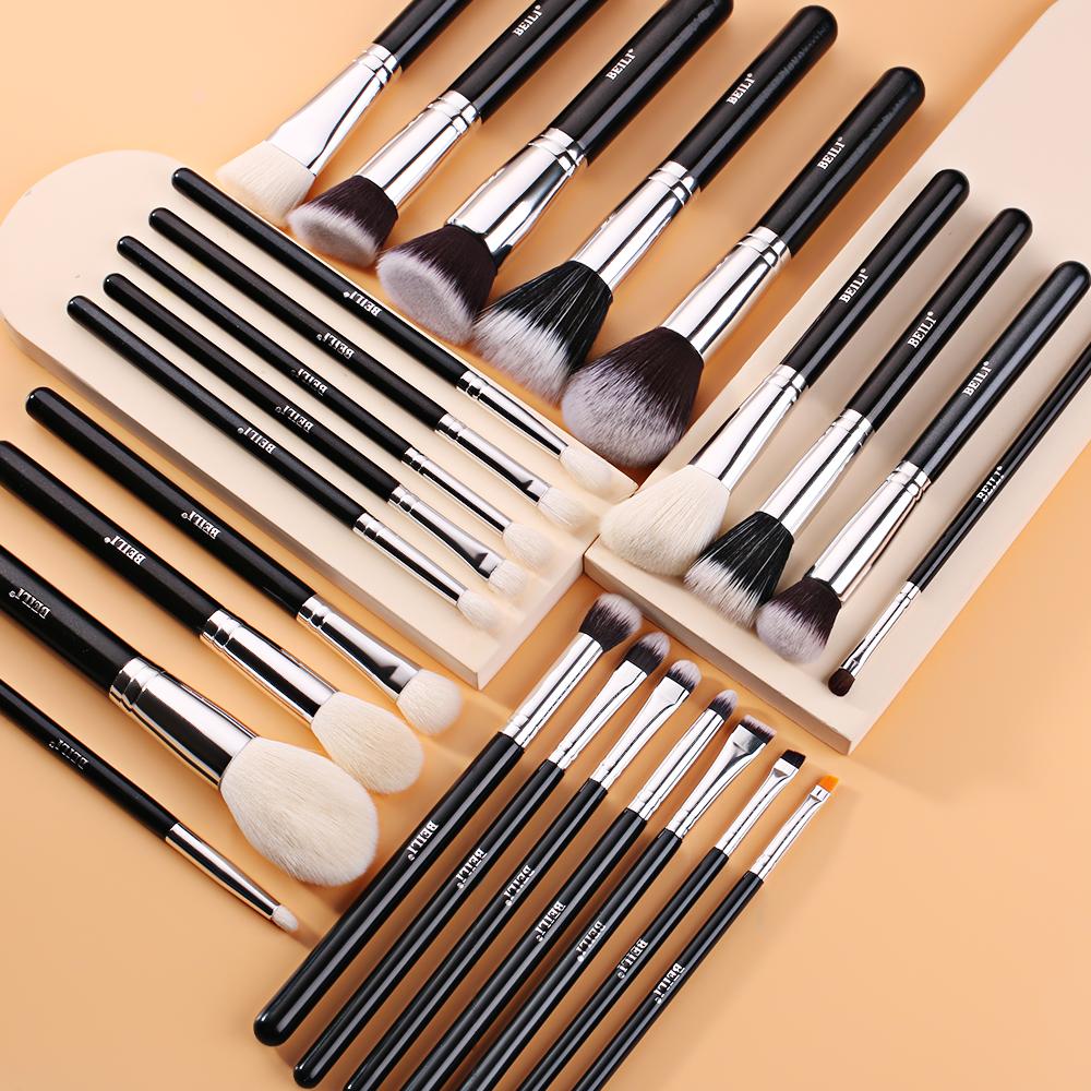 25PCS Black Makeup Brushes