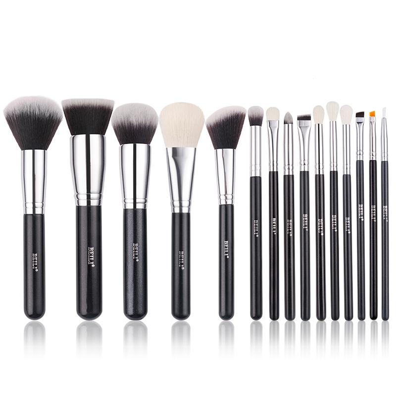 25PCS Black Makeup Brushes