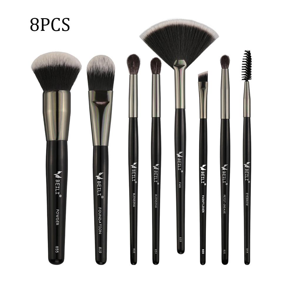 40pcs natural hair makeup brush set