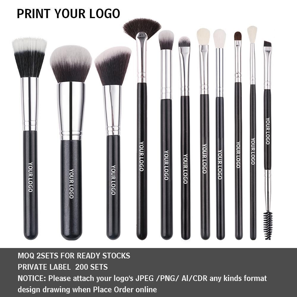 30PCS Black Makeup Brushes