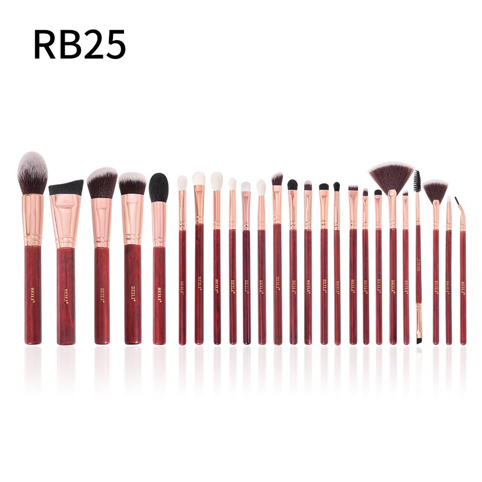 Mahogany luxury natural hair makeup brush set