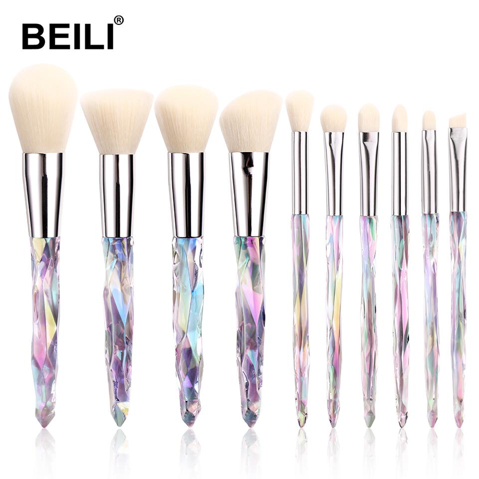 makeup brush set holder With Shining Diamonds Case