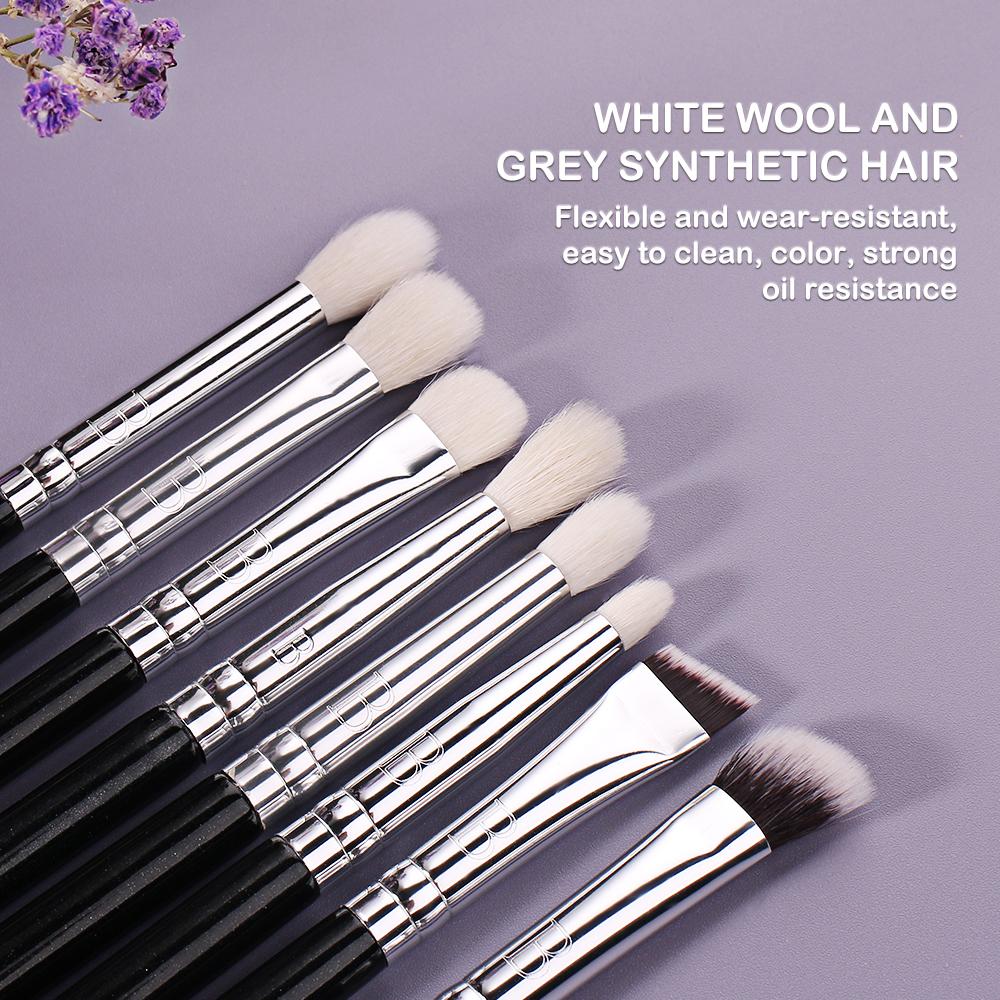 BEILI  black eye shadow cosmetics blend brush set with packaging box natual hair Rose Gold Private Label makeup brush set