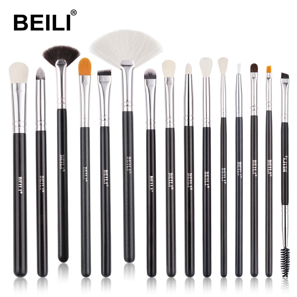 BEILI NEW 2023 eye vegan make up brush set private label travel 8pcs Manufacture sickle angled flat top eyebrow eyeliner LOW MOQ