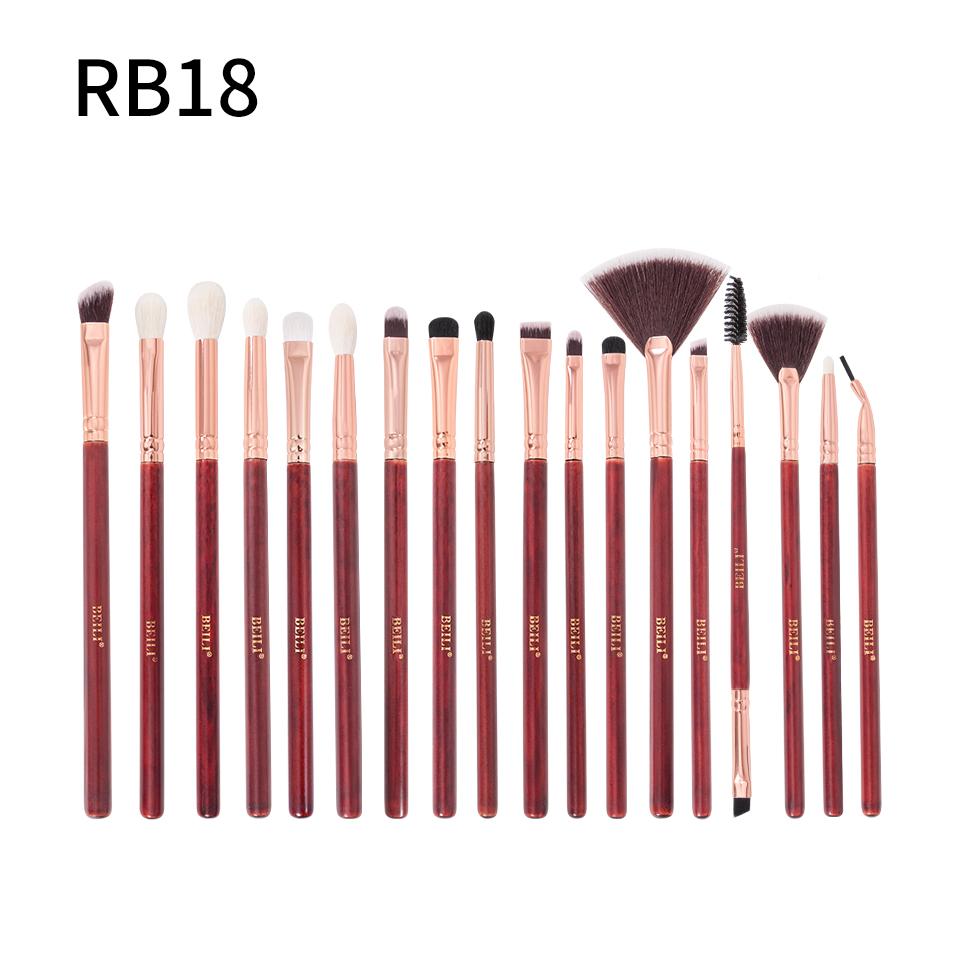 BEILI red make up brush set metal eyeliner brush manufacturer