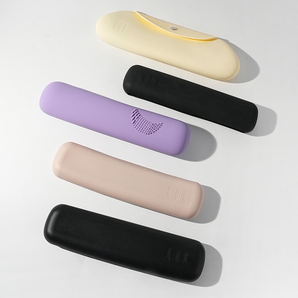 Silicone Fashionable Large Capacity Custom Logo Makeup Brush Holder with Cover Travel Cosmetic Bag