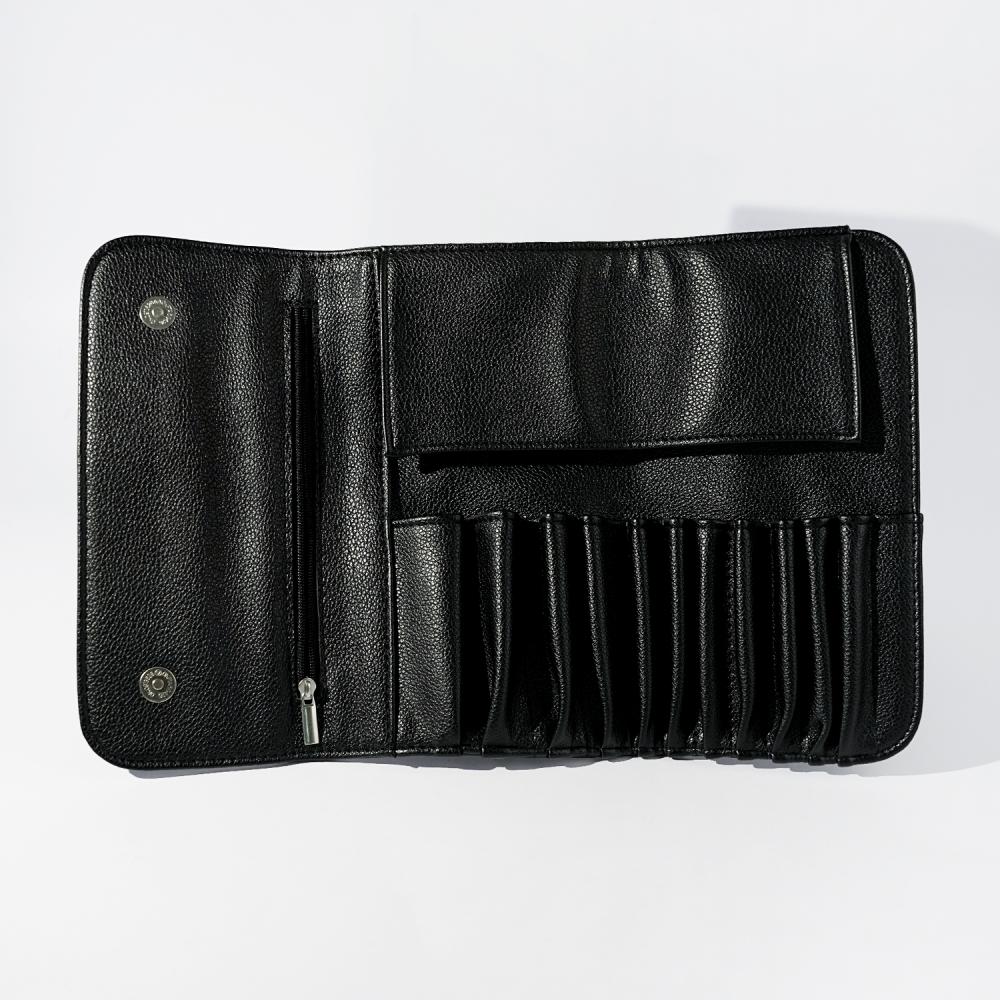 Custom Professional Makeup Brush Organizer Case with Zipper Pocket