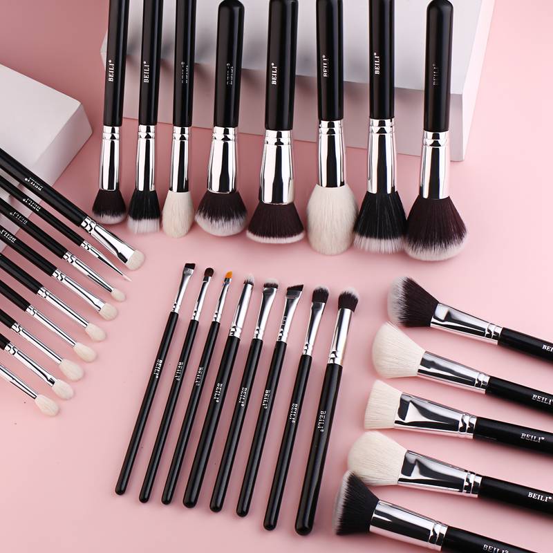 What are the different types of foundation cosmetic brush private label available in the market?and what are their respective uses?